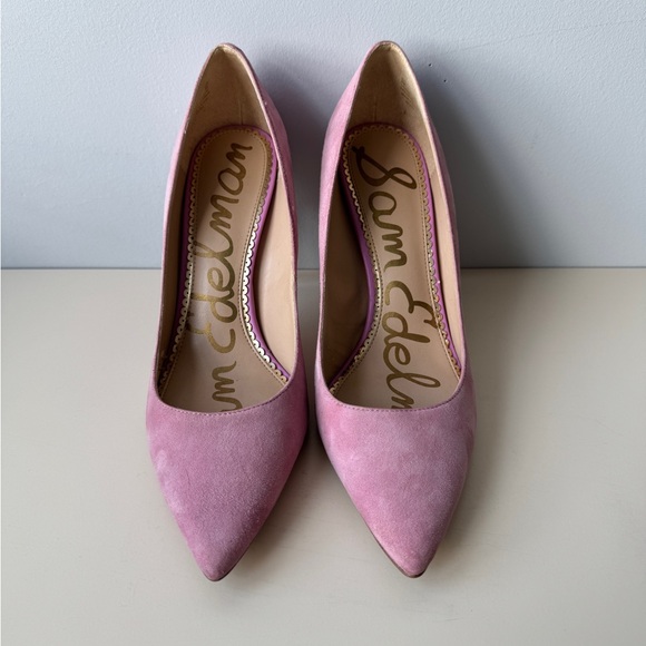 Sam Edelman Hazel Suede Pointed Toe Pumps - Pink - Size 8 - Picture 7 of 16